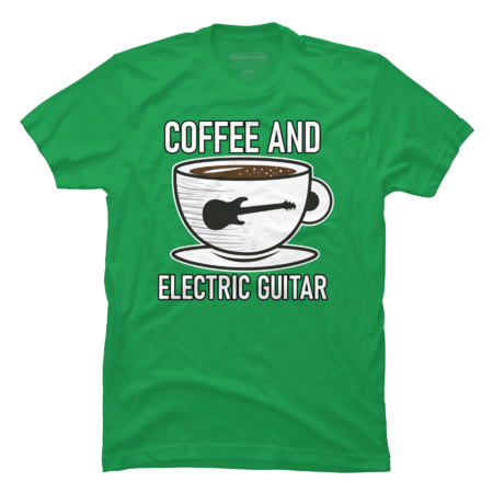Coffee and Electric Guitar Funny Musician Gift Idea by MusicoIlustre
