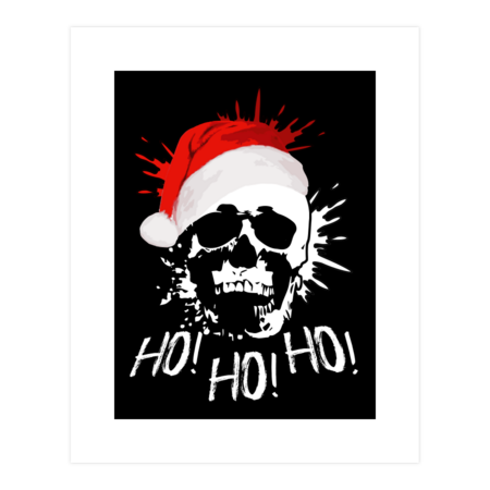 Christmas Rocker Santa Claus Skull Ho Ho Ho by dnlribeiro88