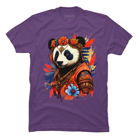 Japanese Panda Decorated With Flowers Graphic by AlexaGoodies