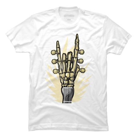 Rock On Guitar - With A Sweet Rock &amp; Roll Skeleton Hand by pardafashop