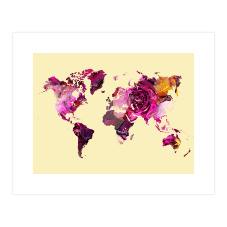 World Map roses