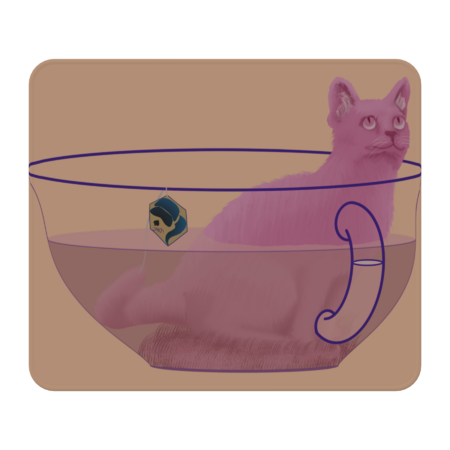 Tea Cat: Pink Burmilla by Unoraptormon