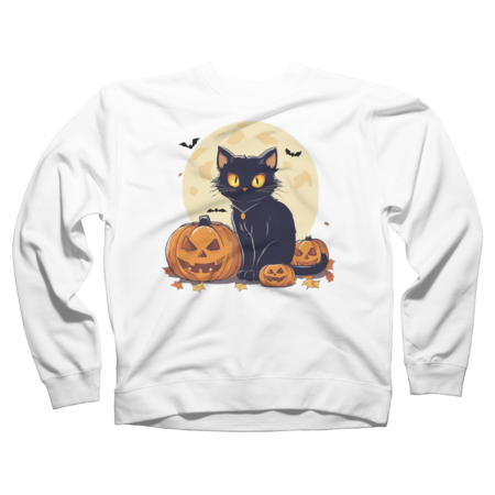 Spooky Black Cat Halloween by AtlasNasStore