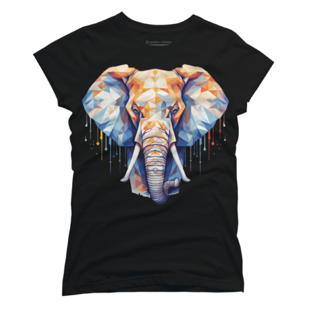 Colorful Geometrical Elephant Head Graphic by AlexaGoodies