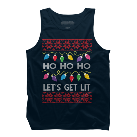 Ho Ho Ho Let's Get Lit Funny Ugly Christmas Gifts by Azim2