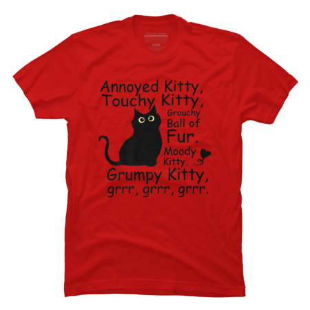 Annoyed Grumpy Grumpy Kitty T-Shirt, Touchy Moody by mouadMD
