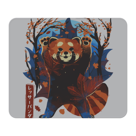red panda in autumn by IlonaKovalchuk