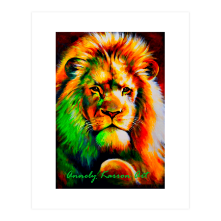 Lion - Acrylic Painting by AnnelyKarron