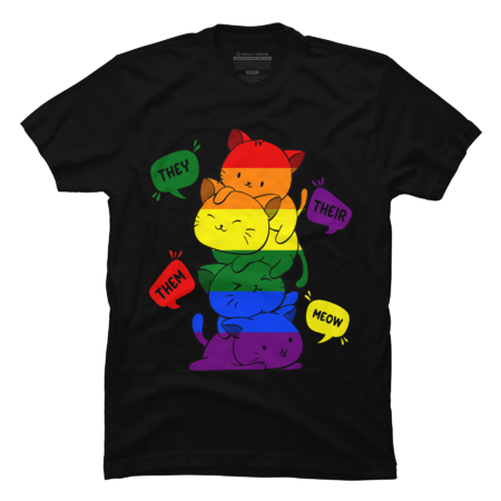 Gay Pride Cat LGBT Purride Cats Pile Cute LGBT Rainbow by StoreLin
