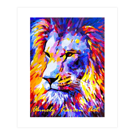 Lion Abstract Painting by AnnelyKarron