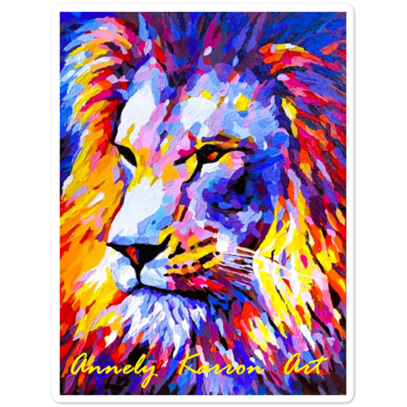 Lion Abstract Painting by AnnelyKarron