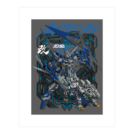 Great Astray Blue Frame Illustration 2 by akmalzone