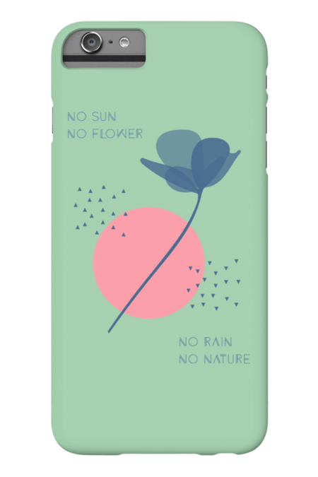 no sun no flower, no rain no nature - minimal art by sunpurple