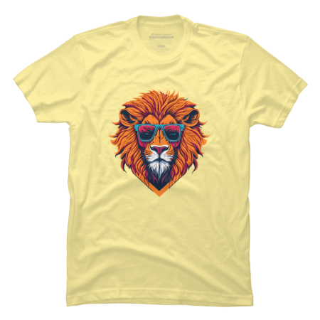Cool and trendy retro Lion head by Printodelo