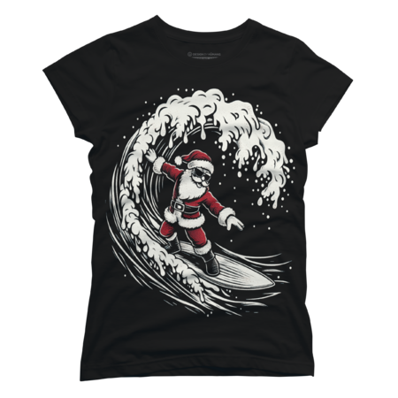 Santa Claus Surfing Christmas by DesignGallery