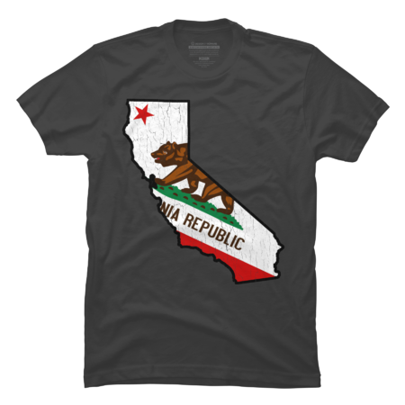 California State Bear Flag (vintage distressed look)