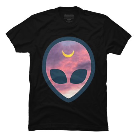 UFO Shirt Galaxy Alien Pocket Cute Head Moon Lunar