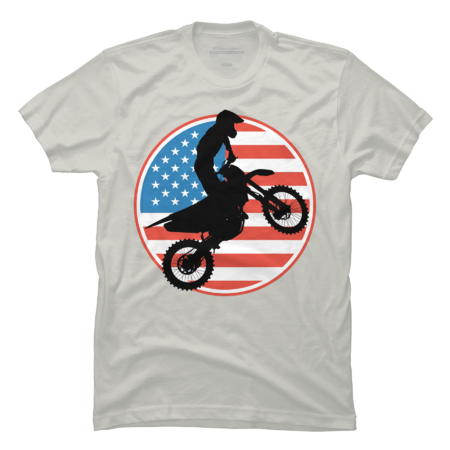 motocross USA Flag by Rart