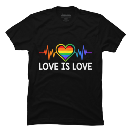LGBT Pride Heartbeat Love Rainbow by hcmus