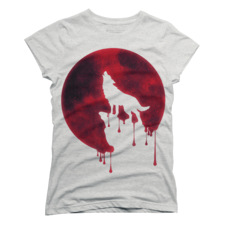 Full Moon  Howling Wolf Galaxy Blood Moon Eclipse by super2design3