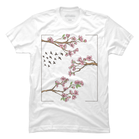 Aesthetic Japanese Style Cherry Blossom Tree Sakura Japan by ellenhenryart