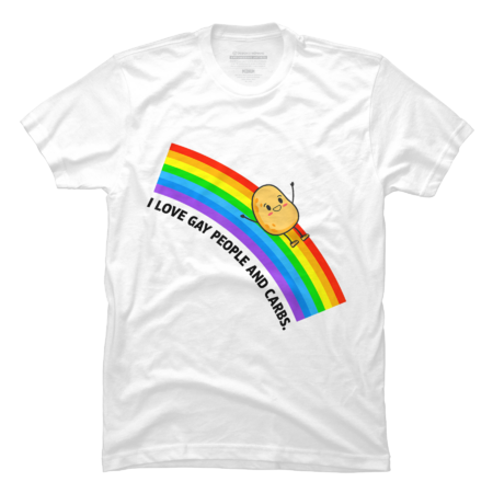I Love Gay People And Carbs Funny Rainbow Potato by NatureSoReal