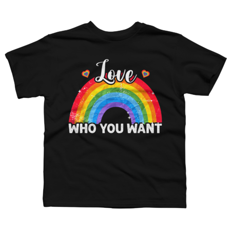 Love Who You Want Gay Pride LGBT Rainbow LGBTQ by GrafiteGauntlet