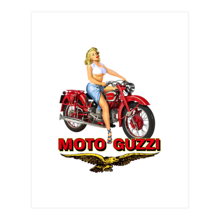 Moto Guzzi Biker Babe by Everett1008