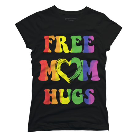 Free Mom Hugs With Rainbow And Heart by pennysoda