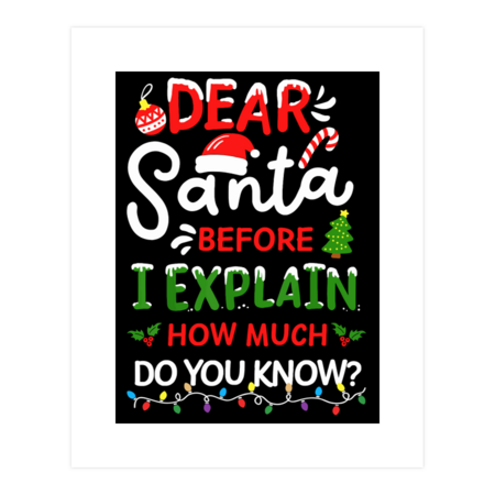 Dear Santa I Can Explain Funny Christmas Shirts Kids Adults by pardafashop