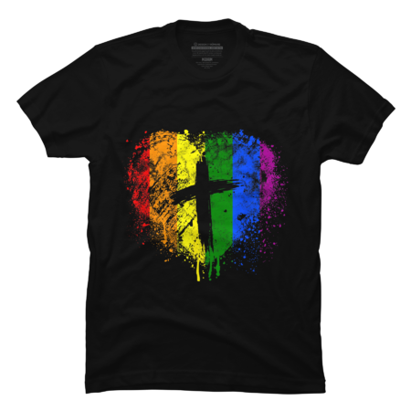 LGBT Heart with cross, Pride, Christian religious