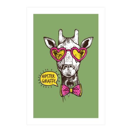 Hipster Giraffe by ArtBoutique