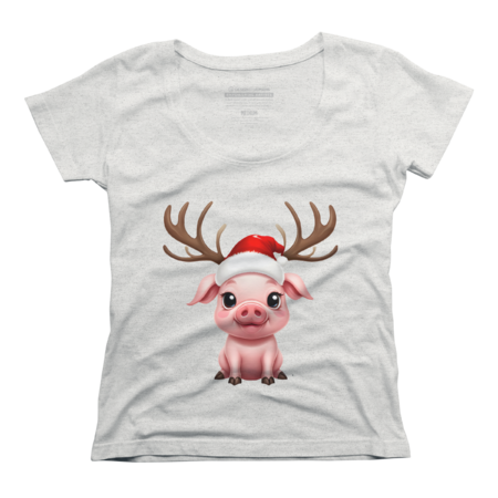 Cute Pig deer Merry Christmas by sono07
