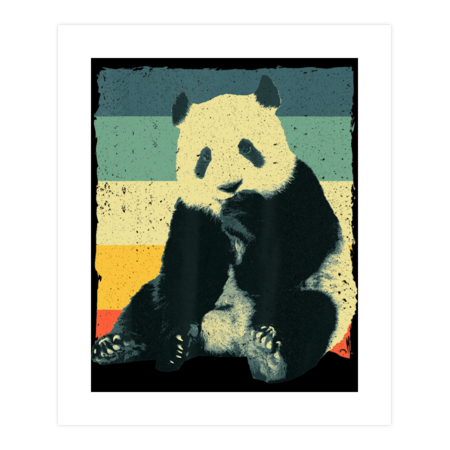 Funny Panda Retro Panda Bear by rikcat