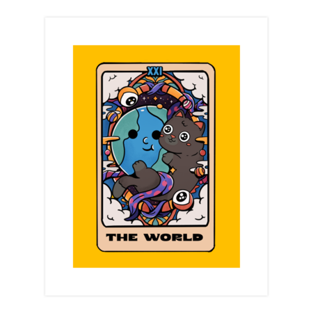 Cat Tarot The World by MuloPops