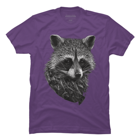 Raccoon Polygon Art Geometric Animal by dominix