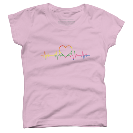 Heartbeat LGBT Heart EKG Ally Flag Love Proud Pansexual by ZinZinLin