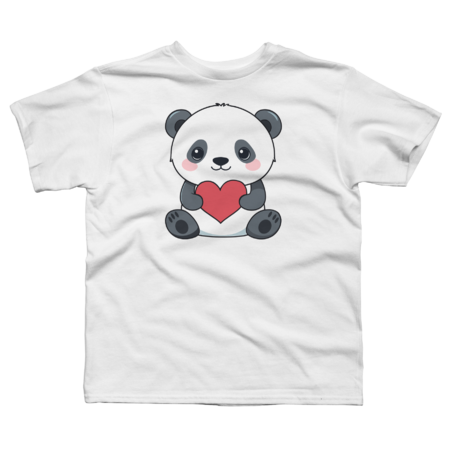 Cute Panda cub holding a heart by Printodelo