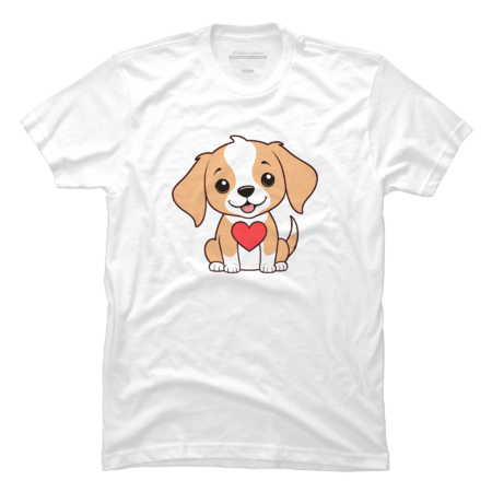 Cute Dog with a love symbol by Printodelo