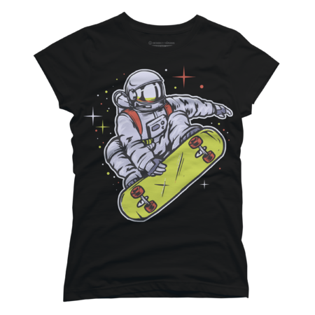 astronaut skateboarding by neokim