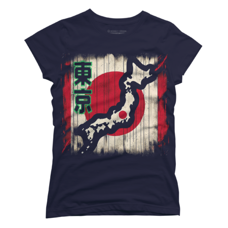 Vintage Japanese Flag &amp; Map Tokyo by TronicTees