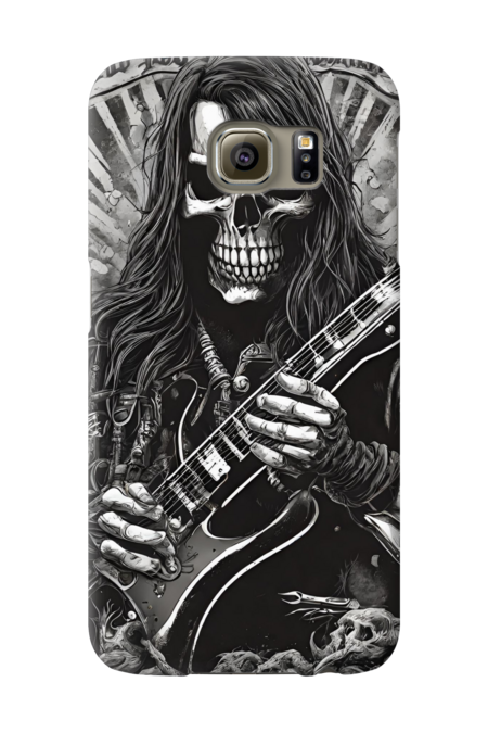 Rock Rattlebones Skeleton Skull Heavy Metal Guitar by SayItWithYours