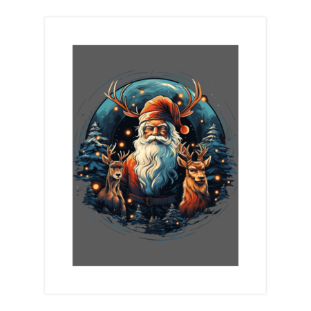 Santa Claus and his reindeer are in their own world by MohamedKhalid