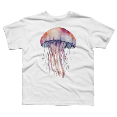Jellyfish Aesthetic Watercolor Painting Portrait by WatercolorCorner