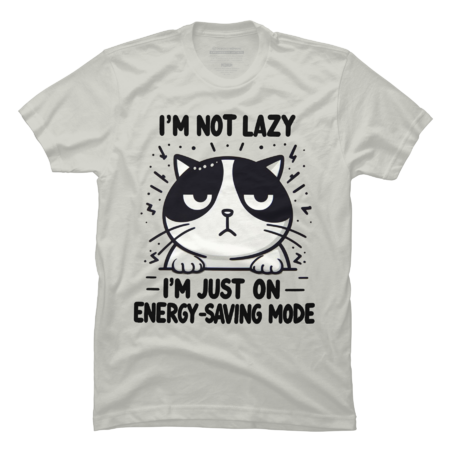Energy Saving Mode Funny Cat by AtlasNasStore