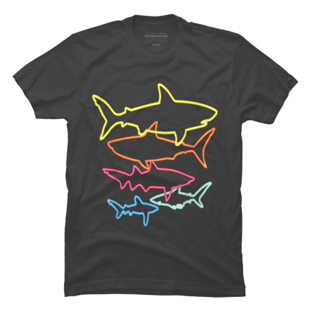 Retro 80s Shark Clothes Shark Party Sharks by NatashaRose