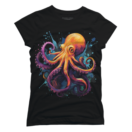 Cool Octopus on colorful painted Octopus by NotAHam