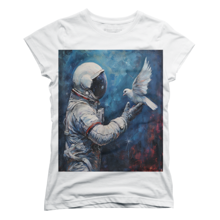 Space travel Astronaut with pigeon by Afrolatinart