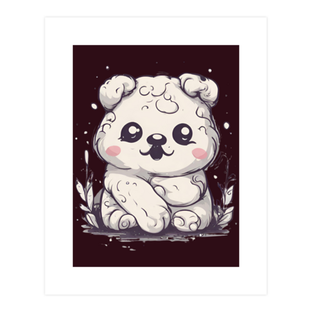 Cute Kawaii Fluffy White Animal Adorable Eyes by SayItWithYours