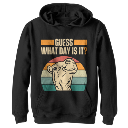 Guess What Day Is It HumpDay Wednesday Funny Camel Retro Sunset by Nxomi